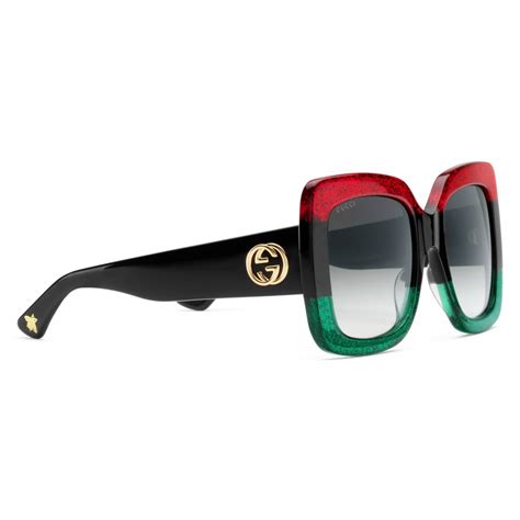 gucci occhiali da sole 0100s|Gucci Occhiali da sole quadrati in metallo.